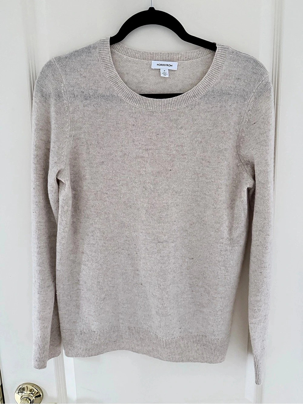 Nordstrom Cashmere Crewneck in Cream Size Medium